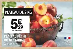 Supeco Plateau pêche ou nectarine offre