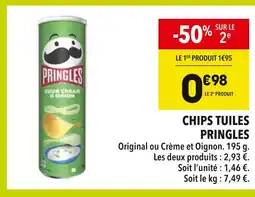 Supeco Pringles Chips Tuiles offre