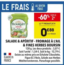 Supeco Boursin Salade & Apéritif - Fromage à l'ail & fines herbes offre