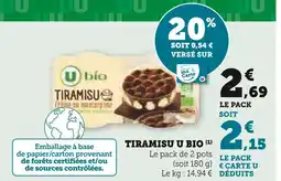 U Express U BIO Tiramisu offre