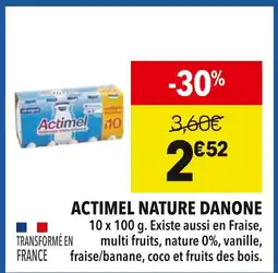 Supeco Danone Actimel nature offre