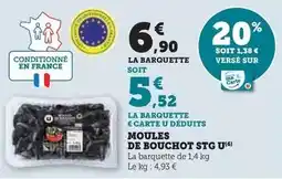 Super U U - moules de bouchot stg offre