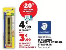 Hyper U Staedtler - 10 crayons graphite noris hb offre