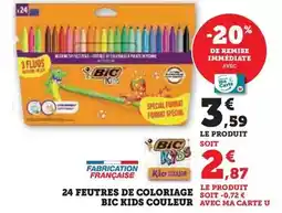 Hyper U Bic - 24 feutres de coloriage kids couleur offre