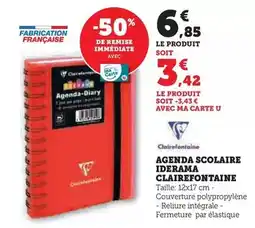 Hyper U Clairefontaine - agenda scolaire iderama offre