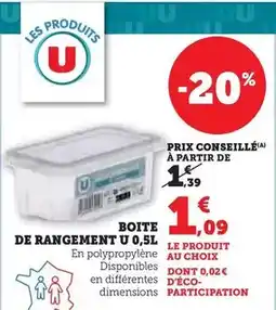 Hyper U U - boite de rangement offre