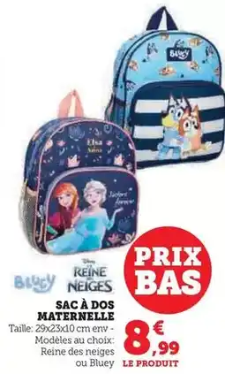 Hyper U Disney - sac à dos maternelle offre