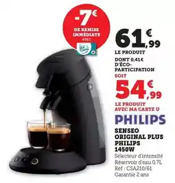 Hyper U Philips - senseo original plus offre