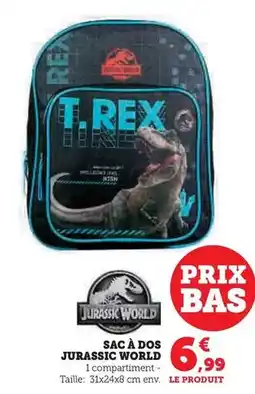 Hyper U Jurassic world - sac à dos offre