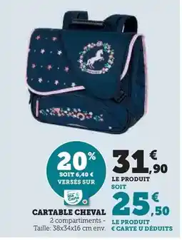 Hyper U Cartable cheval offre