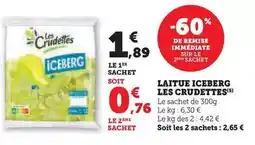 E.Leclerc Snickers - 6 barres chocolatées glacées offre