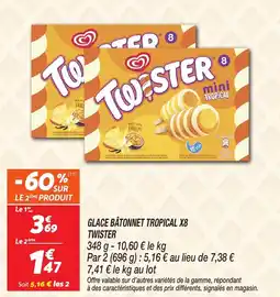 Netto TWISTER Glace bâtonnet tropical x8 offre