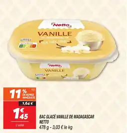 Netto NETTO Bac glacé vanille de madagascar offre