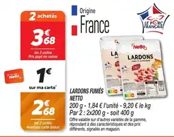 Netto NETTO Lardons fumés offre