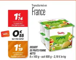 Netto NETTO Dessert de fruits pomme offre