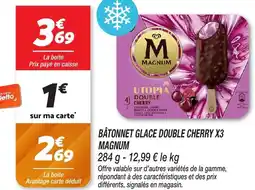 Netto MAGNUM Bâtonnet glace double cherry x3 offre