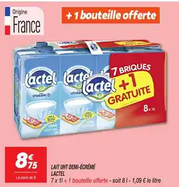 Netto LACTEL Lait uht demi-écrémé offre
