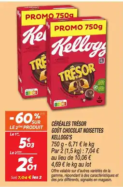 Netto KELLOGG'S Céréales trésor goût chocolat noisettes offre