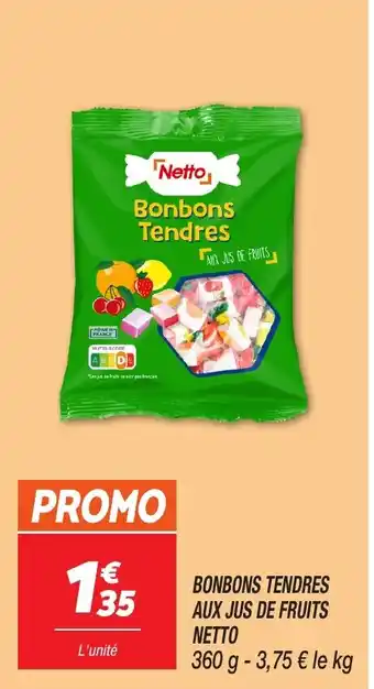 Netto NETTO Bonbons tendres aux jus de fruits offre