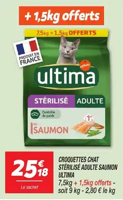 Netto ULTIMA Croquettes chat stérilisé adulte saumon offre