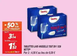 Netto NETTO Tablettes lave-vaisselle tout en 1 x26 offre