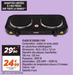 Netto Plaque de cuisson 2 feux offre