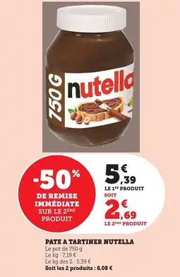 Bi1 NUTELLA Pate a tartiner offre