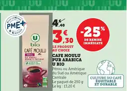 Bi1 U BIO Cafe moulu pur arabica offre
