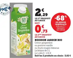 Bi1 JARDIN BIO Boisson offre
