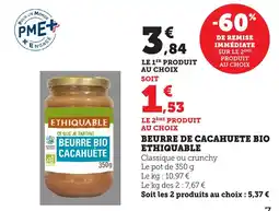 Bi1 ETHIQUABLE Beurre de cacahuete bio offre