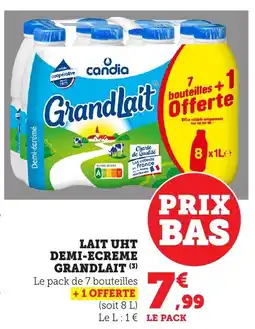 Bi1 CANDIA Lait uht demi-ecreme grandlait offre