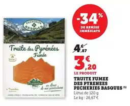 Bi1 PECHERIES BASQUES Truite fumee des pyrenees offre