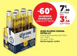 Bi1 CORONA EXTRA Biere blonde 4,5° offre