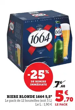 Bi1 1664 Biere blonde 5,5° offre