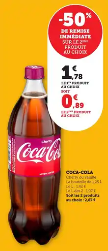 Bi1 COCA-COLA Cherry ou vanille offre