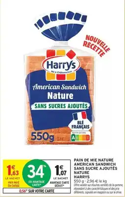 Intermarché Express Harry's - pain de mie nature american sandwich sans sucre ajoutés nature offre