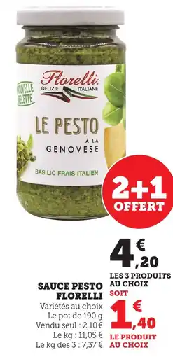 Bi1 FLORELLI Sauce pesto offre