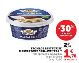 Bi1 CASA AZZURRA Fromage pasteurise mascarpone offre