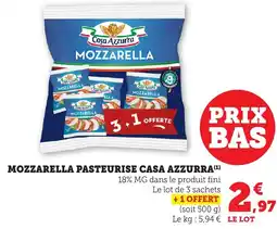 Bi1 CASA AZZURRA Mozzarella pasteurise offre