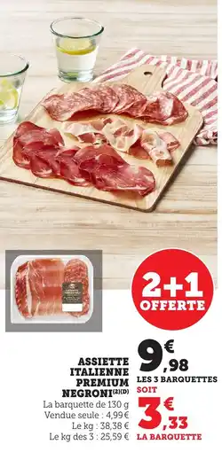 Bi1 Assiette italienne premium negroni offre