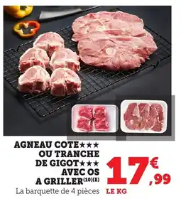 Bi1 Agneau cote ou tranche de gigot avec os a griller offre