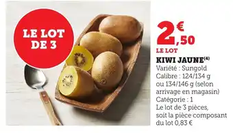 Bi1 Kiwi jaune offre