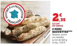 Bi1 4 demi baguettes offre