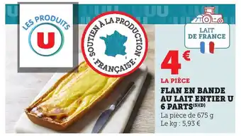 Bi1 Flan en bande au lait entier u 6 parts offre
