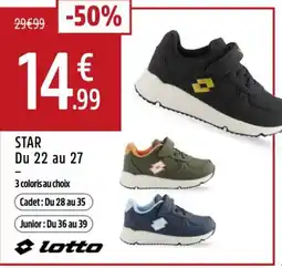 Intersport LOTTO Star du 22 au 27 offre