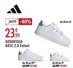 Intersport ADIDAS Advantage base 2.0 enfant offre