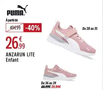 Intersport PUMA Anzarun lite enfant offre