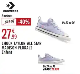 Intersport CONVERSE Chuck taylor all star madison florals enfant offre