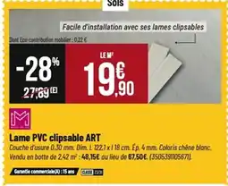 Tridôme Lame pvc clipsable art offre