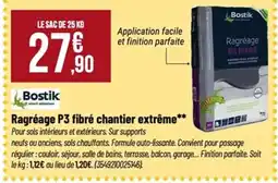Tridôme BOSTIK Ragréage p3 fibré chantier extrême offre